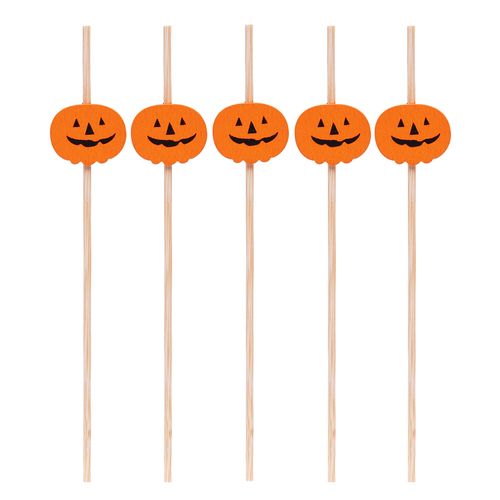 Picks Decorativo Halloween Abóbora - 12 unidades