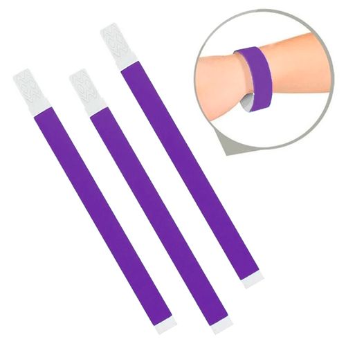 Pulseira de Identificação Roxo - 50 unidades