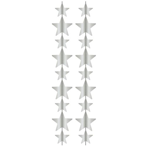 Pendente Decorativo Estrela Prata - 02 unidades