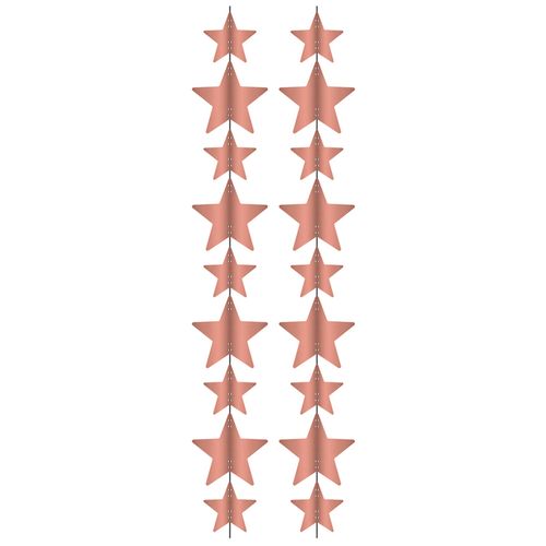 Pendente Decorativo Estrela Rosé Gold - 02 unidades