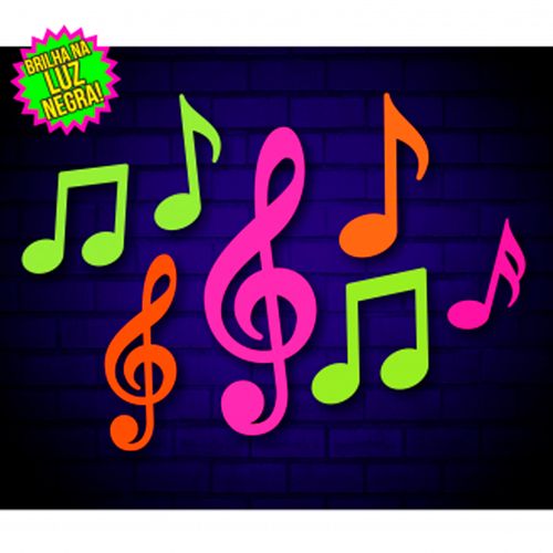Painel Decorativo Musical Neon