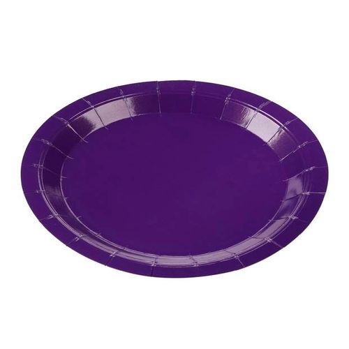 Prato de Papel Roxo - 10 unidades
