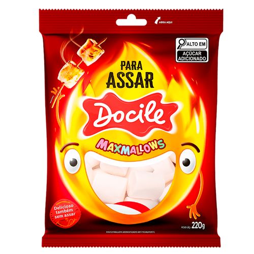 Marshmallow Maxmallows Tubo Branco para Assar 220g