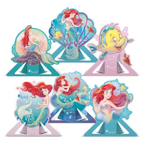 *Decoração de Mesa Ariel Disney - 06 unidades