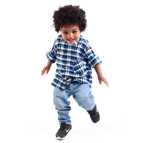 Camisa Junina Xadrez Flanelada Bebê Luxo