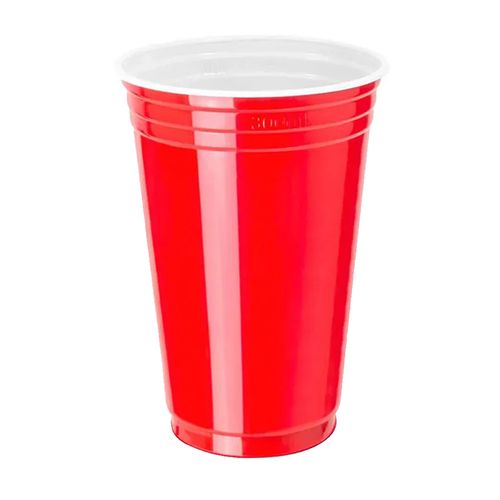 Copo Plástico Festa Vermelho 300ml - 25 unidades