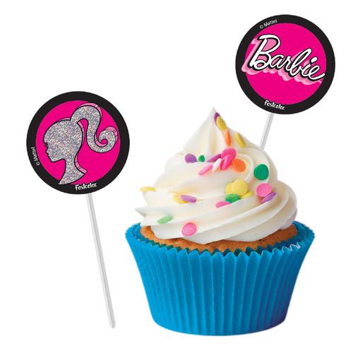 *Bandeirinha para Docinhos Barbie - 08 unidades