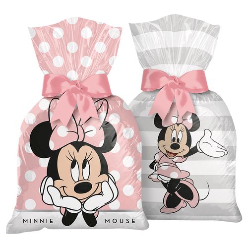 *Sacola Plástica Minnie Mouse Rosa - 08 unidades