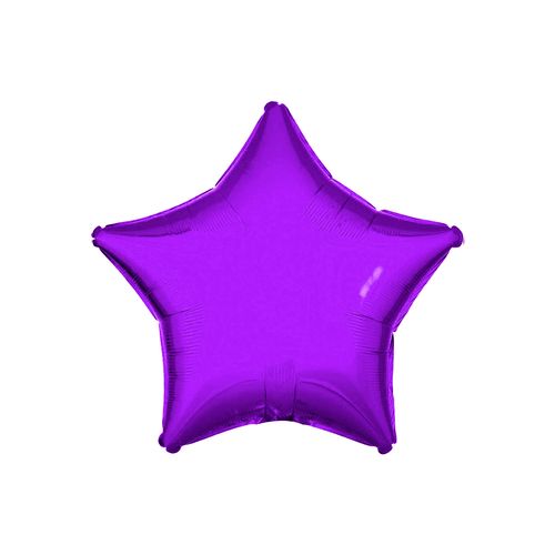 Balão Metalizado Estrela Roxo 10"