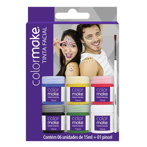 Tinta Líquida 6 cores com Pincel - ColorMake