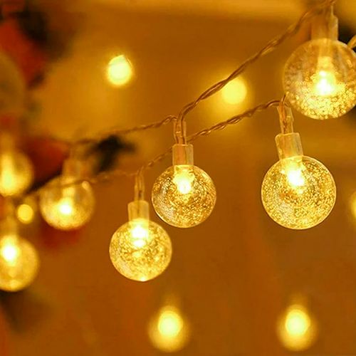 Cordão LED Bolinha Branco Quente - 3 metros
