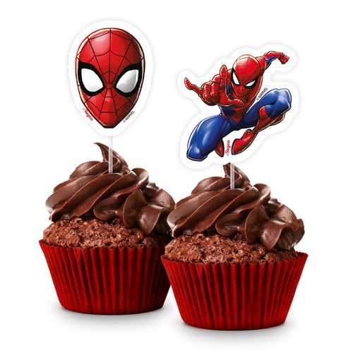 *Picks Decorativos Spider Man Animação - 08 unidades