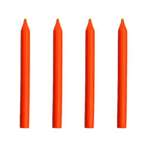 Vela Palito Laranja - 10 unidades