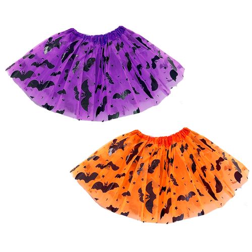 Saia Tutu Halloween Morcego Infantil