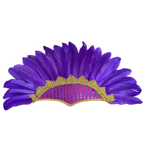 Cocar de Penas Roxo