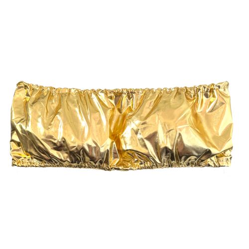 Top Cropped Metalizado Dourado