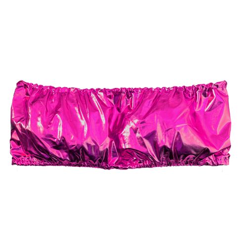 Top Cropped Metalizado Pink