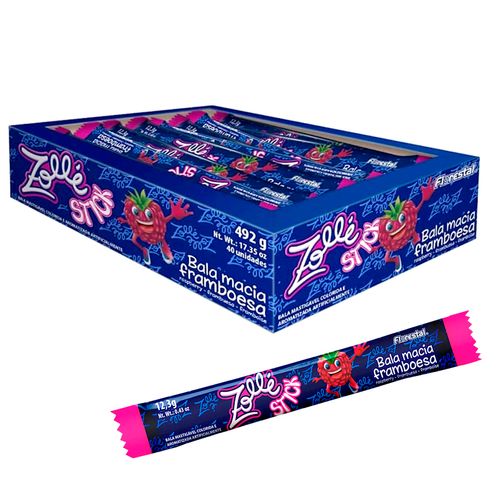 Bala Zollé Stick Framboesa 492g