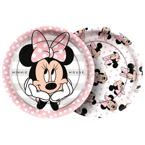 *Prato Minnie Rosa - 08 unidades