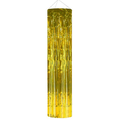 Lustre Fios Metalizados Dourado 180cm