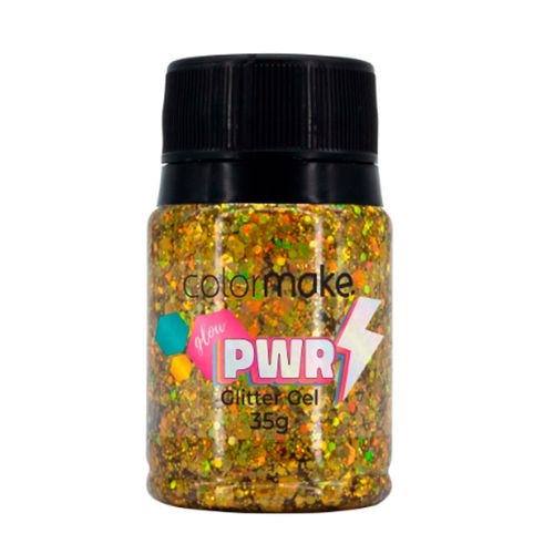 Gel Gliter Glow Power Ouro - ColorMake