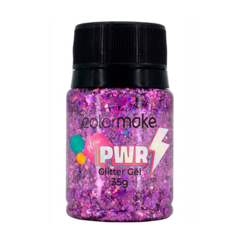 Gel Gliter Glow Power Roxo - ColorMake