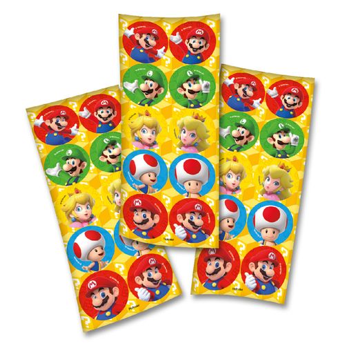 *Adesivo Redondo Super Mario - 30 unidades