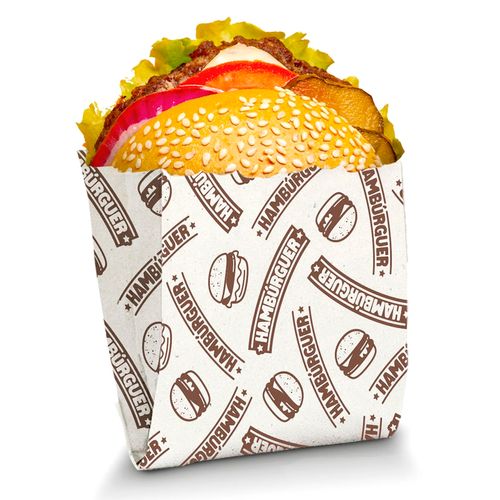 Saco Papel Estampado Hambúrguer P - 50 unidades