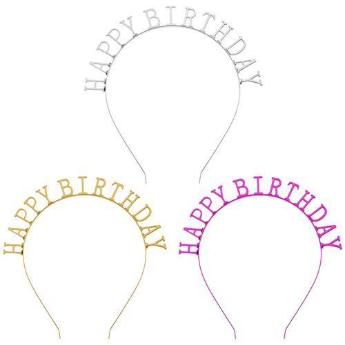 Tiara Happy Birthday Metalizada