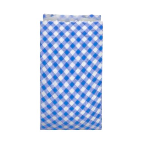 Saco Papel Xadrez Azul Mod 2 - 50 unidades