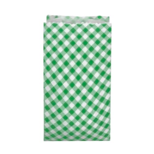 Saco Papel Xadrez Verde Mod 2 - 50 unidades