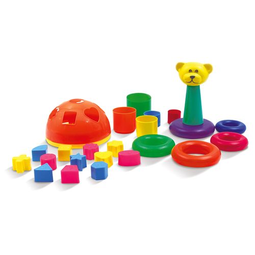 Kit Brinquedos Educativos Montar e Empilhar - Baby Toys Set