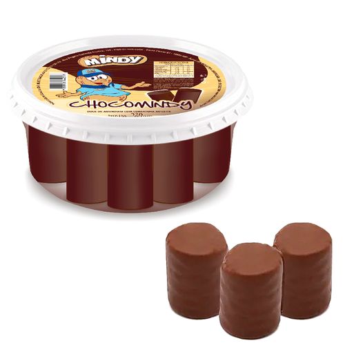 Paçoca Rolha com Chocolate Embrulhada 270g - Mindy
