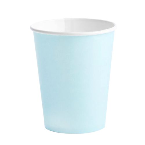 Copo de Papel Azul Bebê - 10 unidades