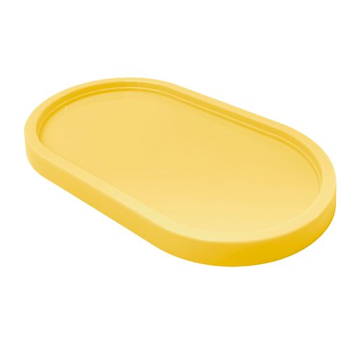 Bandeja Decorativa Oval Amarela