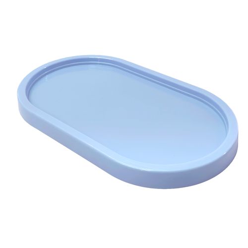 Bandeja Decorativa Oval Azul Bebê