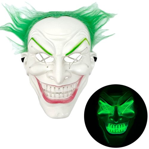 Máscara Coringa Cabelo com LED