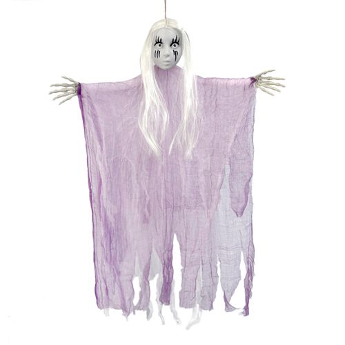 Boneca Halloween de Pendurar Roxa 70cm