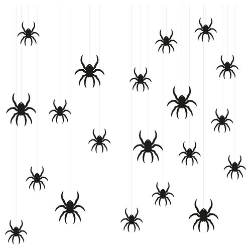 Decoração de Pendurar Aranhas - 20 unidades