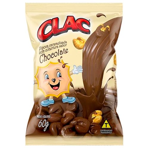 Pipoca Clac Caramelizada com Cobertura Chocolate 60g