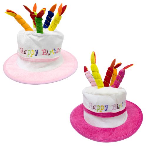 Chapéu Pelúcia Bolo com Velas