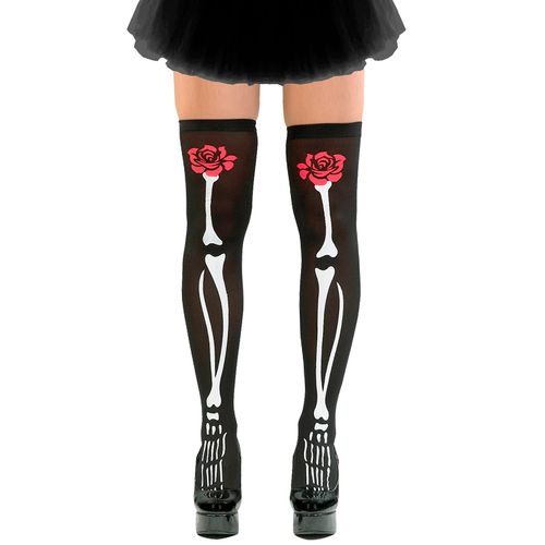 Meia 7/8 Halloween Caveira Mexicana