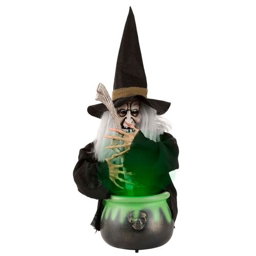 Boneco Bruxa Mabel Caldeirão com Som, Luz e Movimento - 57cm