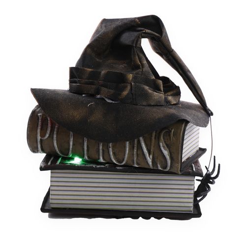 Chapéu e Livros Noite do Terror Som Luz e Movimento