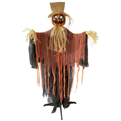 Boneco Abóbora Espantalho com Som Luz e Movimento - 175cm