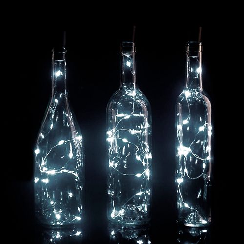 Fio de LED para Garrafa - Branco Frio