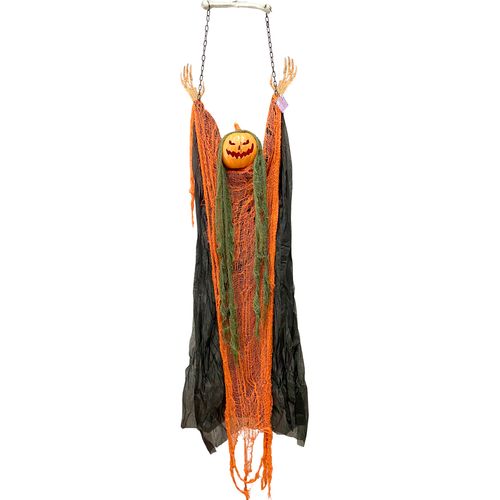 Boneco Abóbora Pendurada com Luz - 200cm