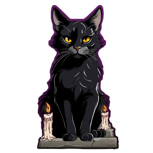 Totem Gato Preto 45cm