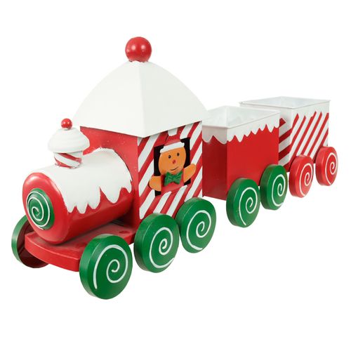 Trem Natalino de Metal 78cm