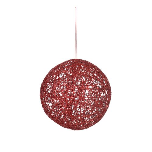 Bola de Natal Aramada Vermelha - 20cm